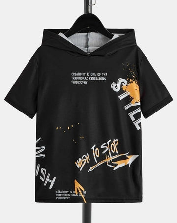 Wish To Stop Printed Hood